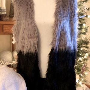 Fur “Vest”/ sleeveless over jacket.